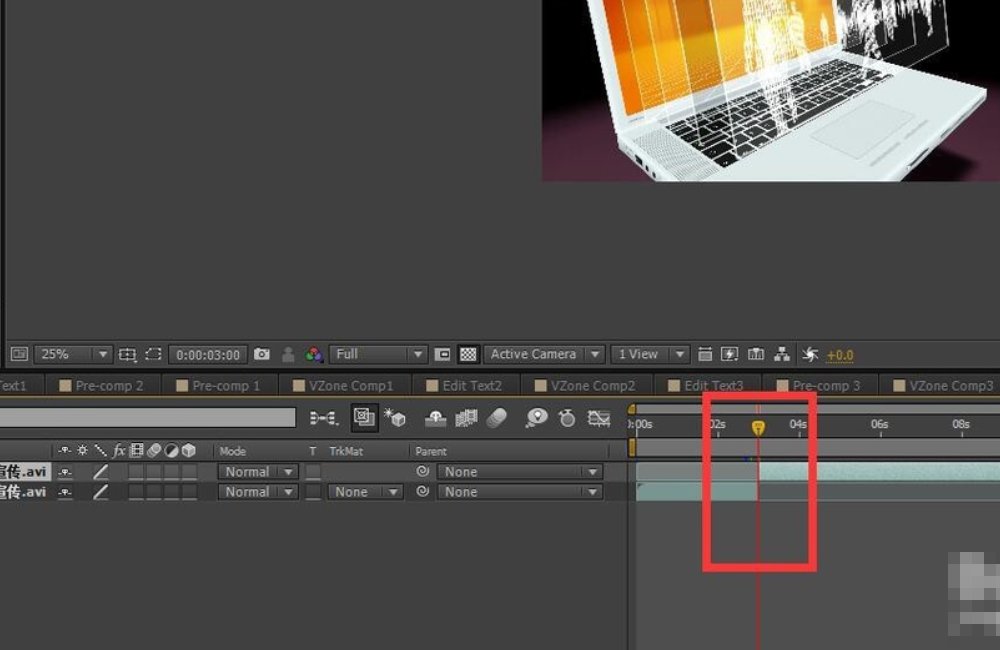 怎么用AE截取一段视频中的一部分视频