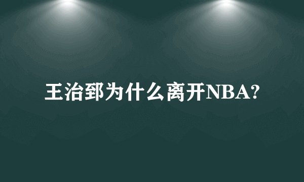 王治郅为什么离开NBA?