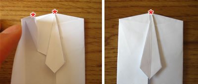 纸币折出一件衣服,还有领带怎么折