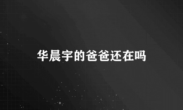 华晨宇的爸爸还在吗