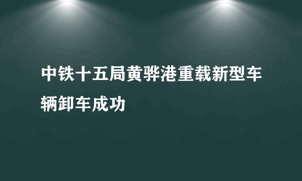 中铁十五局黄骅港重载新型车辆卸车成功