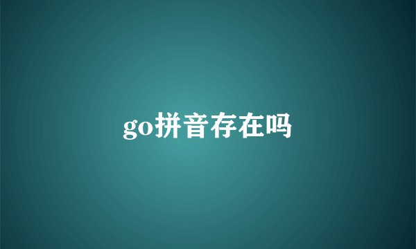 go拼音存在吗