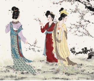 唐代诗人杜甫丽人行诗句三月三日天气新长安水边多丽人中三月三日是