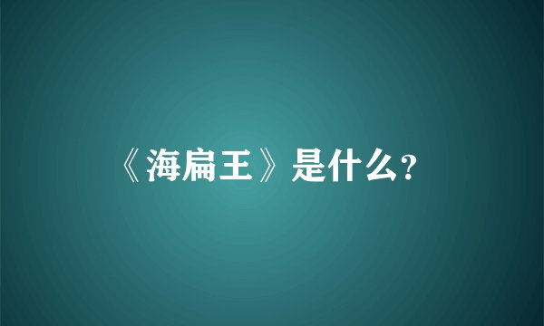 《海扁王》是什么？