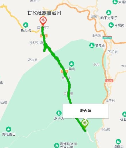 泸定磨西到康定多远泸定磨西到康定有多少公里？