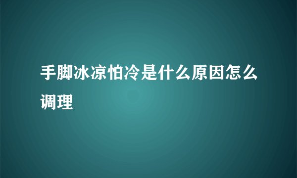手脚冰凉怕冷是什么原因怎么调理