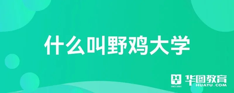 什么叫野鸡大学