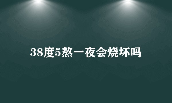38度5熬一夜会烧坏吗