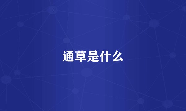 通草是什么