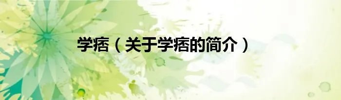 学痞（关于学痞的简介）