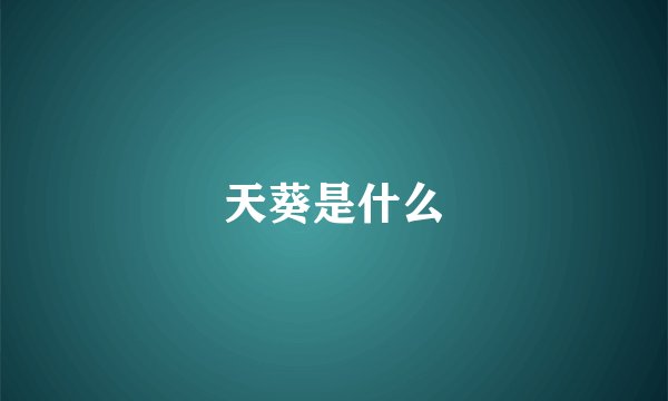 天葵是什么