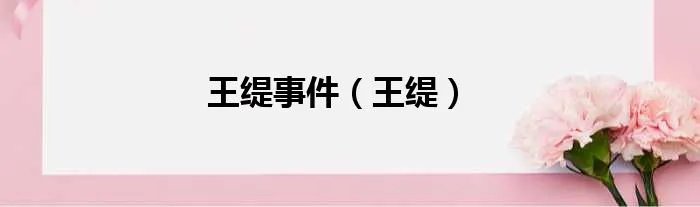 王缇事件（王缇）