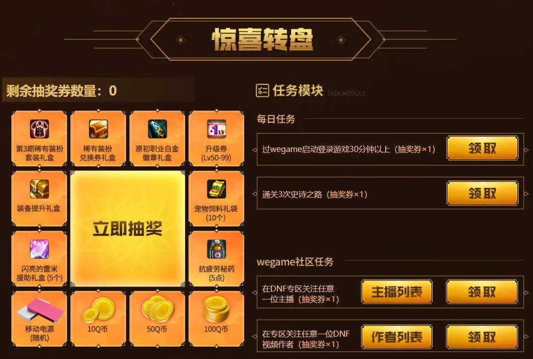 DNF史诗之路袖珍罐抽奖活动在哪