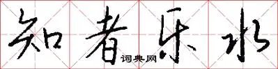 知者乐水