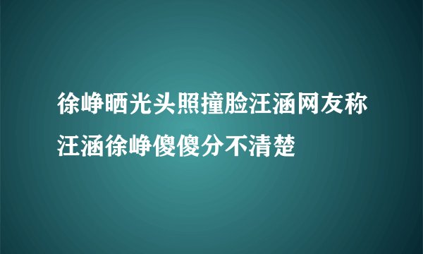 徐峥晒光头照撞脸汪涵网友称汪涵徐峥傻傻分不清楚