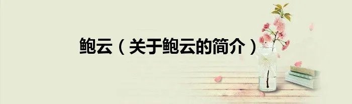 鲍云（关于鲍云的简介）
