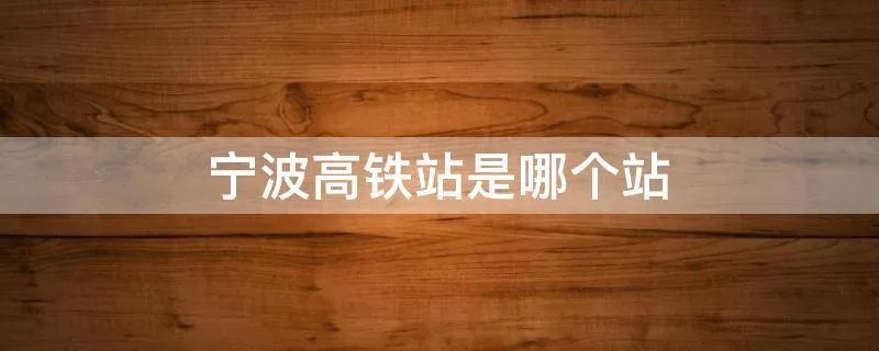 宁波高铁站是哪个站