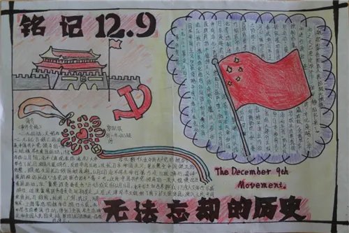 初中生129运动手抄报图片内容素材