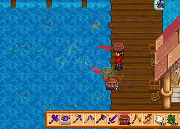 星露谷物语蟹笼怎么用