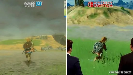 《塞尔达传说：荒野之息》Wii U对比Switch演示 差的不是一点半点