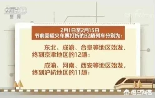32趟火车票打折是怎么回事,2018春运哪些火车票打折?