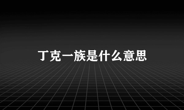 丁克一族是什么意思