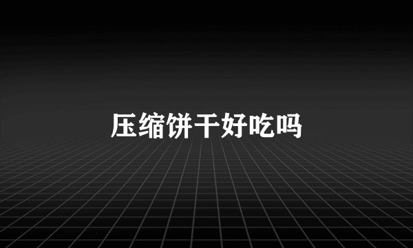 压缩饼干好吃吗
