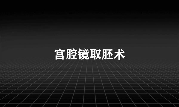 宫腔镜取胚术