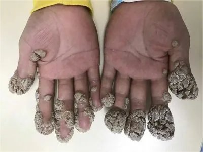 疣状表皮发育不良症状图片