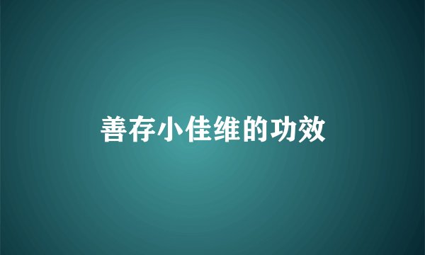 善存小佳维的功效