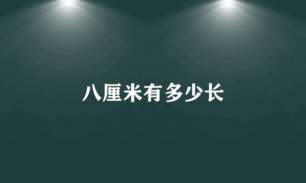 八厘米有多少长