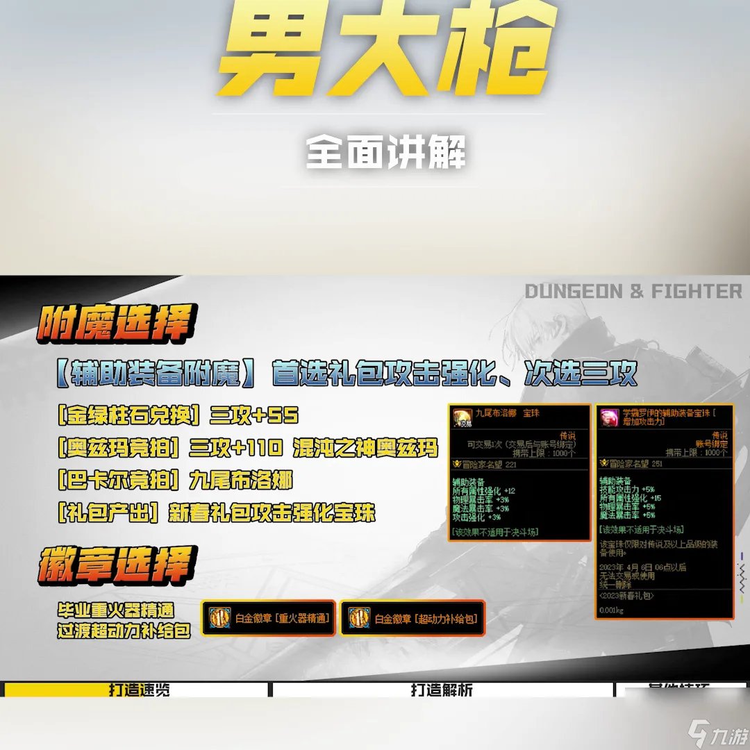 地下城与勇士枪炮师技能加点攻略