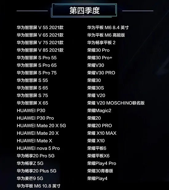 华为鸿蒙系统支持手机型号名单