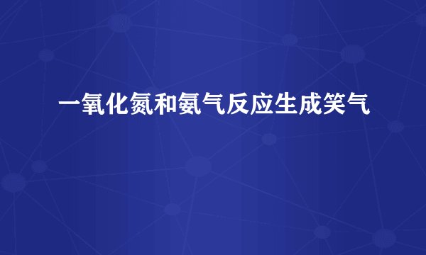 一氧化氮和氨气反应生成笑气