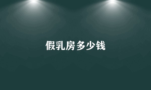 假乳房多少钱
