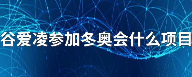 谷爱凌参加冬奥会什么项目