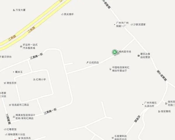 海珠区保利红棉投递站在哪?怎么去? 地址是:海珠区江燕南二街19号，但在地图上找不到.只有南一街