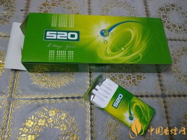 台湾520烟多少钱一包 台湾哈密瓜爆珠价格16元/盒