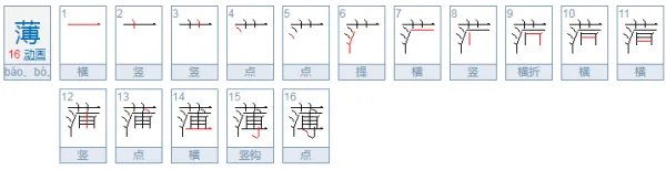 薄的拼音怎么写