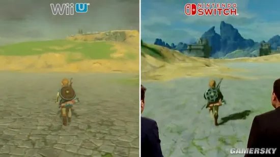 《塞尔达传说：荒野之息》Wii U对比Switch演示 差的不是一点半点