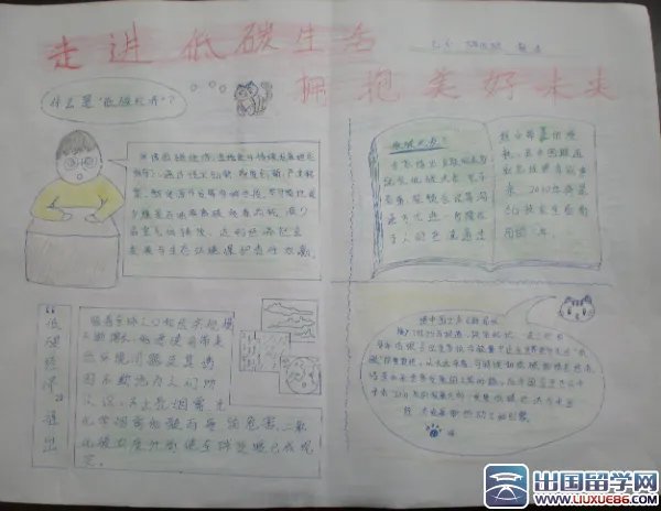 低碳生活手抄报图片