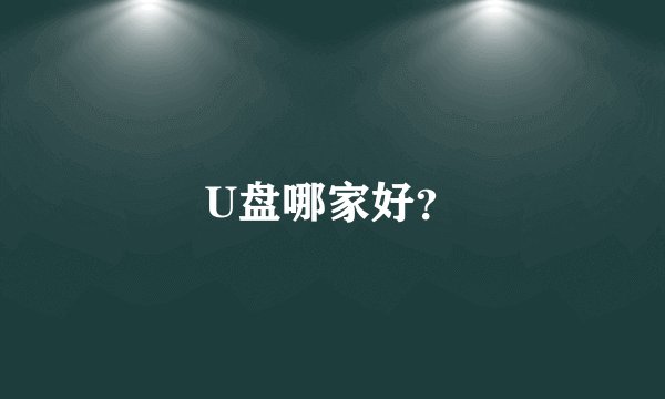 U盘哪家好?
