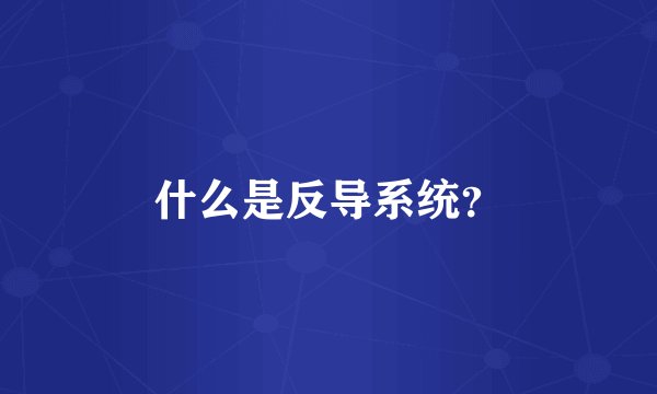 什么是反导系统？