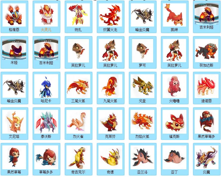 《赛尔号》都有哪些精灵 赛尔号精灵大全图片介绍