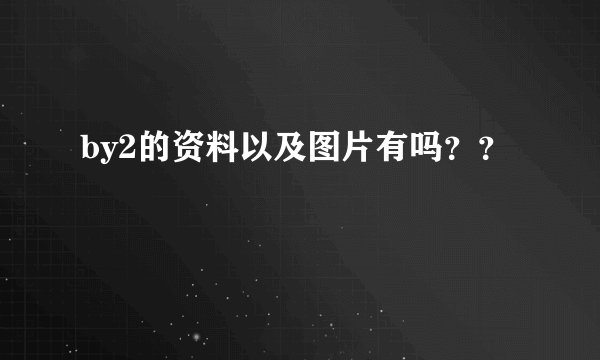 by2的资料以及图片有吗??