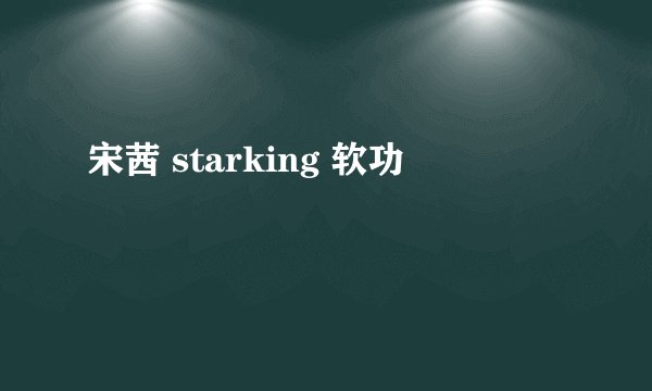 宋茜 starking 软功