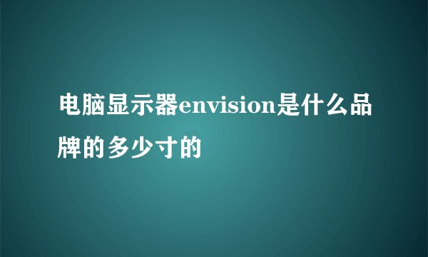 电脑显示器envision是什么品牌的多少寸的