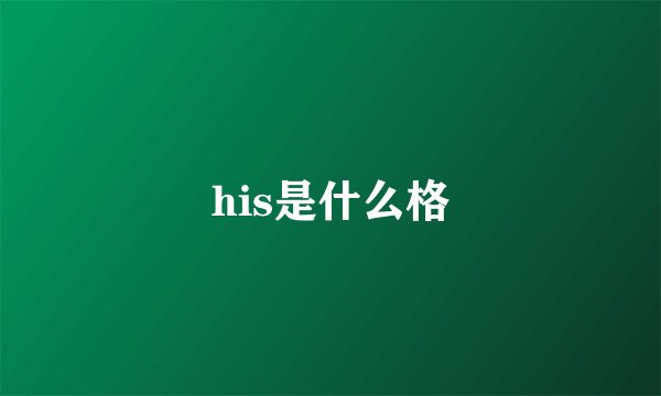 his是什么格