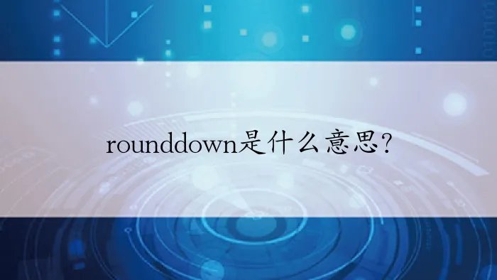 rounddown是什么意思？