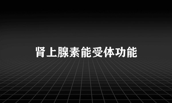 肾上腺素能受体功能